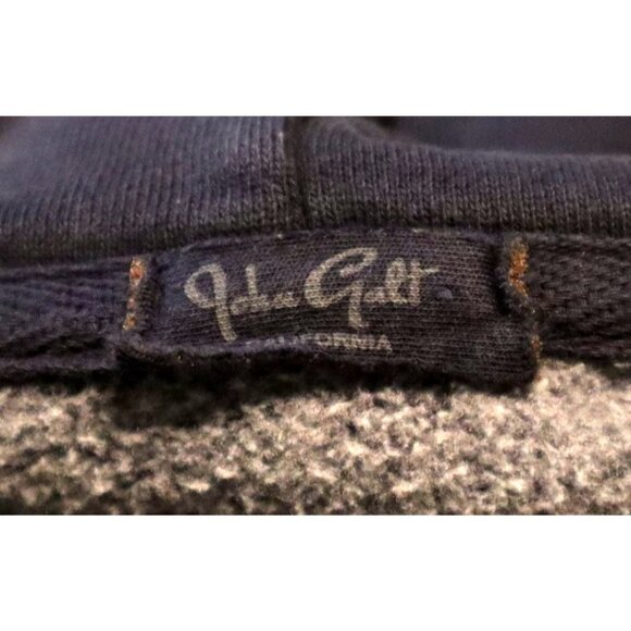 John Galt Brandy Melville Navy Zip Hoodie Full Zip One Size Fleece Y2K - Picture 3 of 8